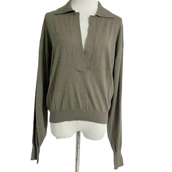 Good American Size 1/2  Top Blouse Pullover Olive Sweater Pullover - Picture 1 of 5